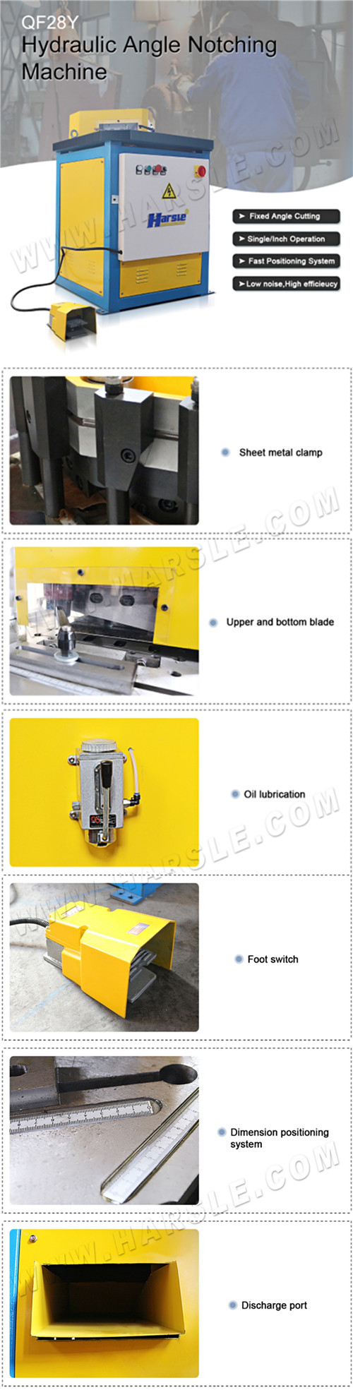 Hydraulische kerfmachine met verstelbare hoek