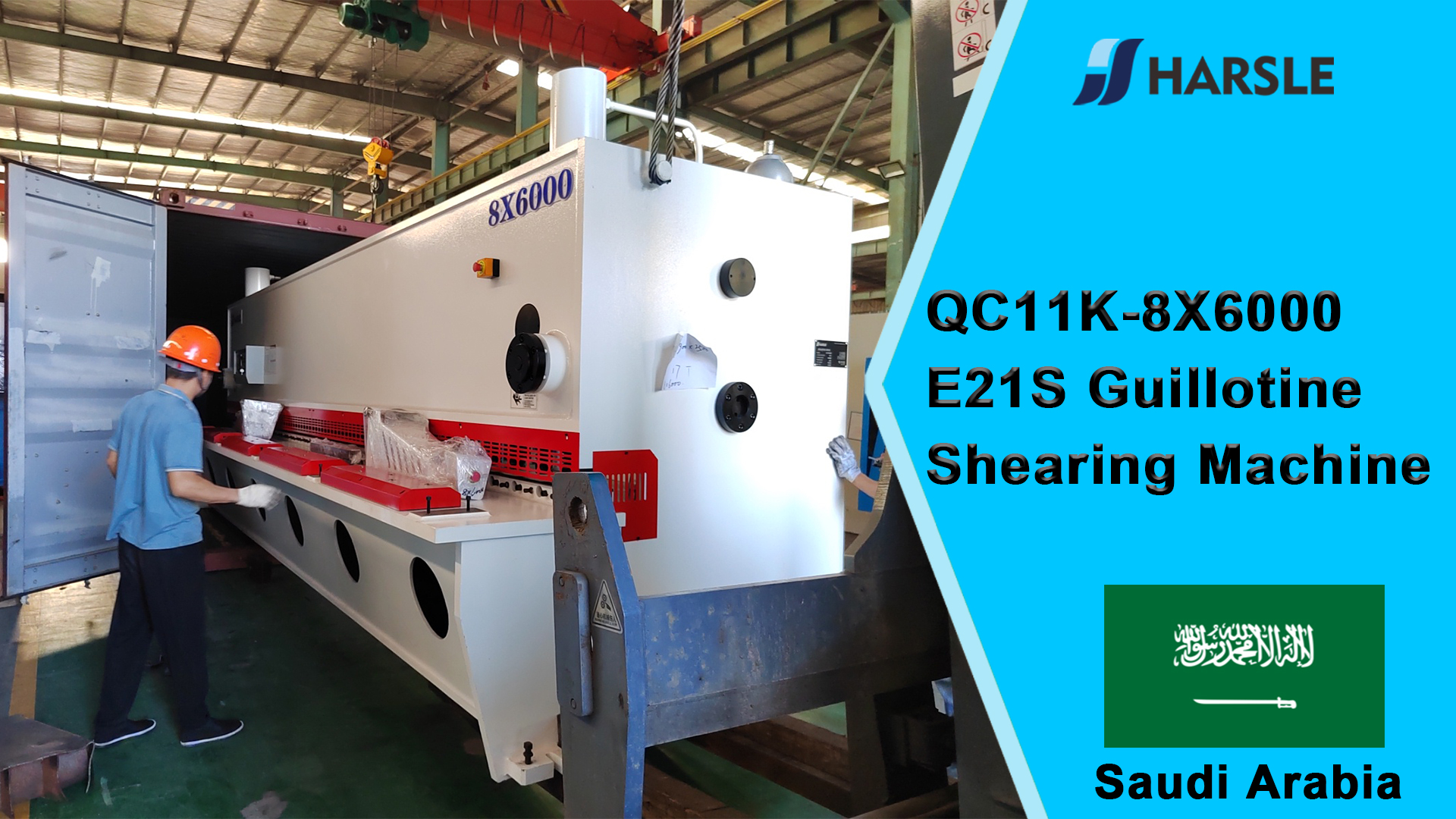 Saudi-Arabië-QC11K-8X6000 E21S Guillotineschaarmachine