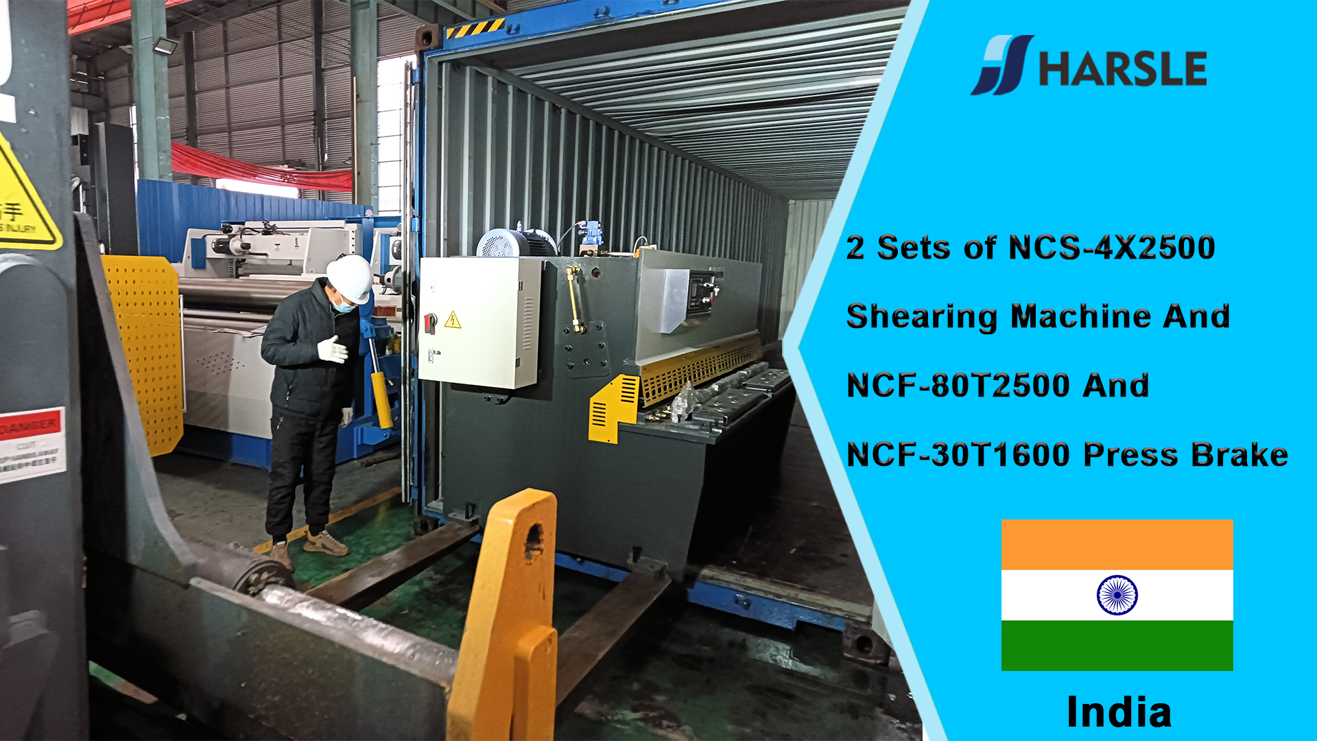 India-2 sets NCS-4X2500 knipmachine en NCF-80T2500 en NCF-30T1600 kantbank