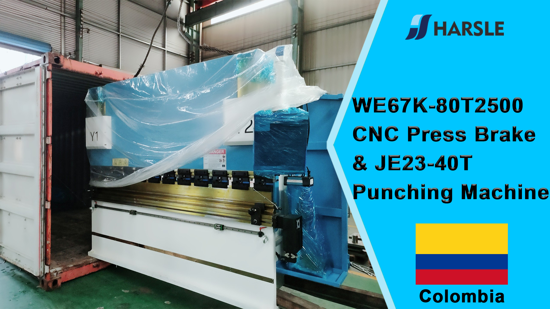 Colombia-WE67K-80T2500 CNC kantbank en JE23-40T ponsmachine