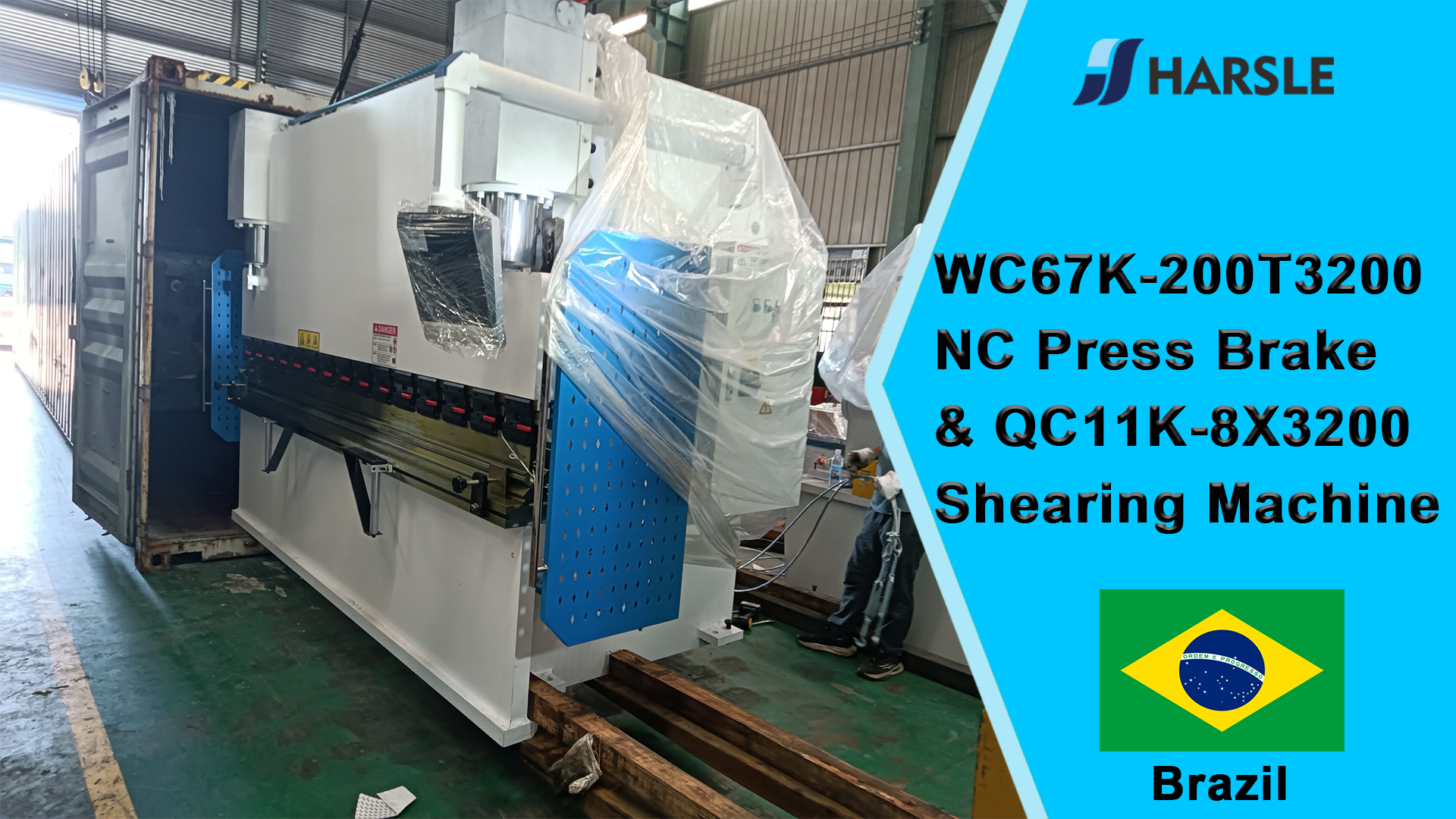 Brazilië-WC67K-200T3200 NC kantbank en QC11K-8X3200 knipmachine