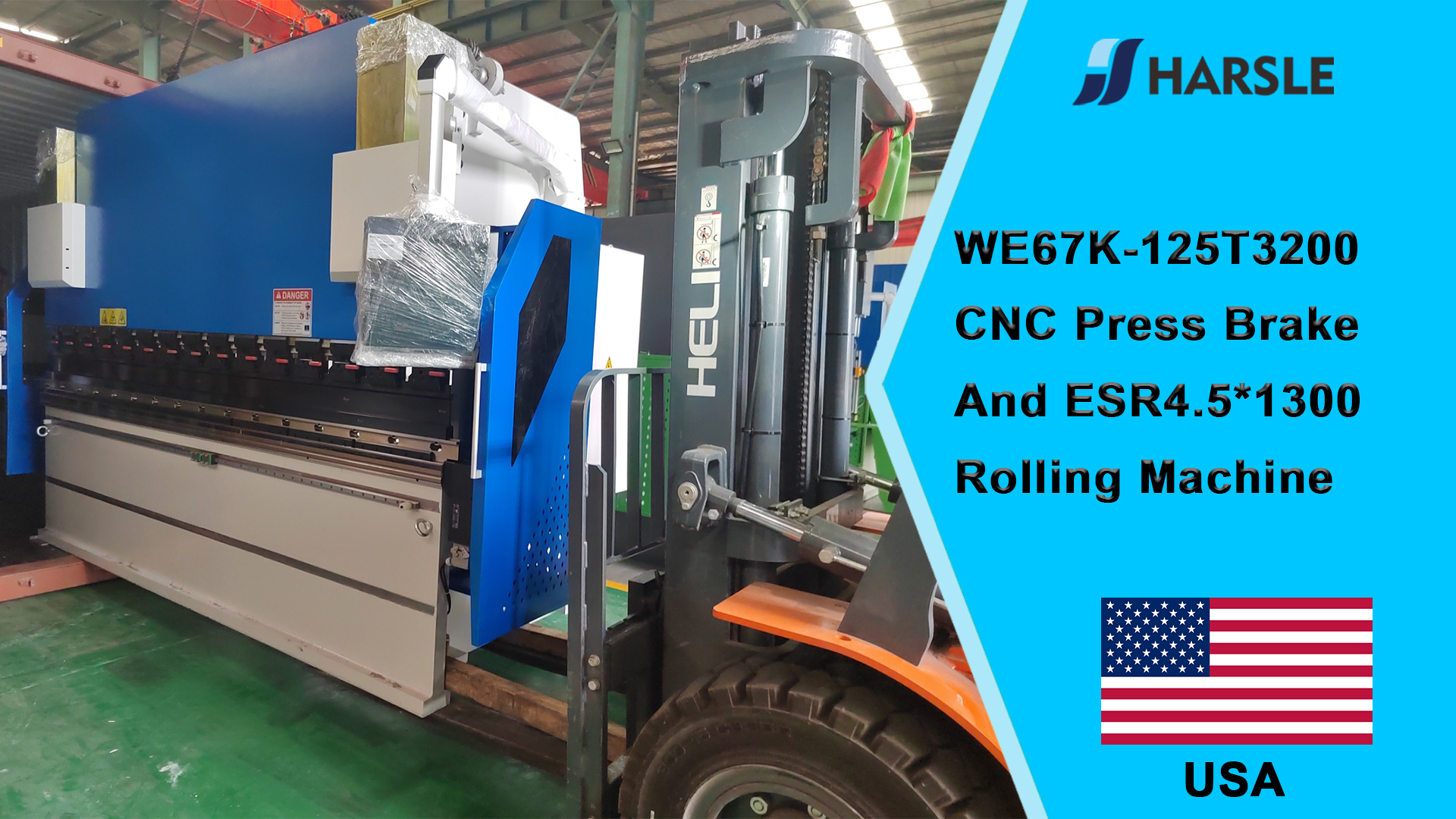 USA-WE67K-125T3200 CNC-persrem en ESR4.5 * 1300 rollende machine