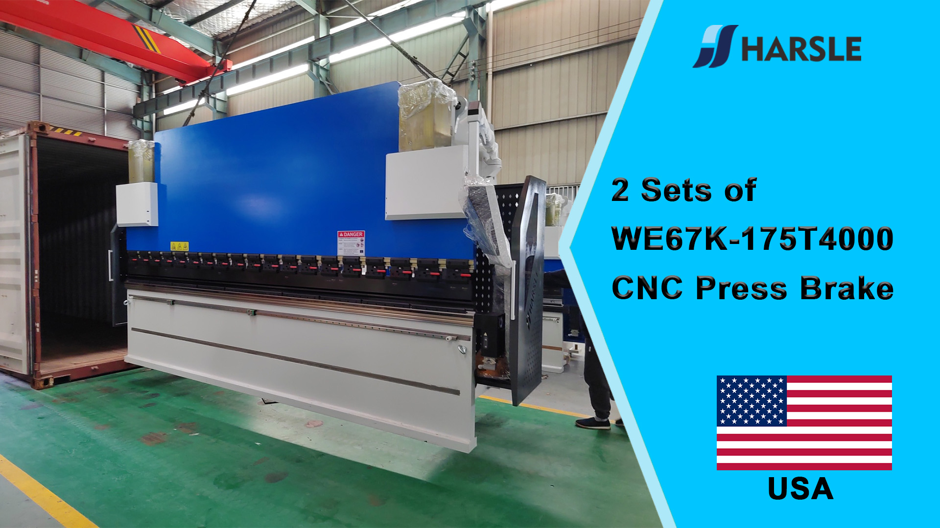 USA-2 sets van WE67K-175T4000 CNC-afkantpers