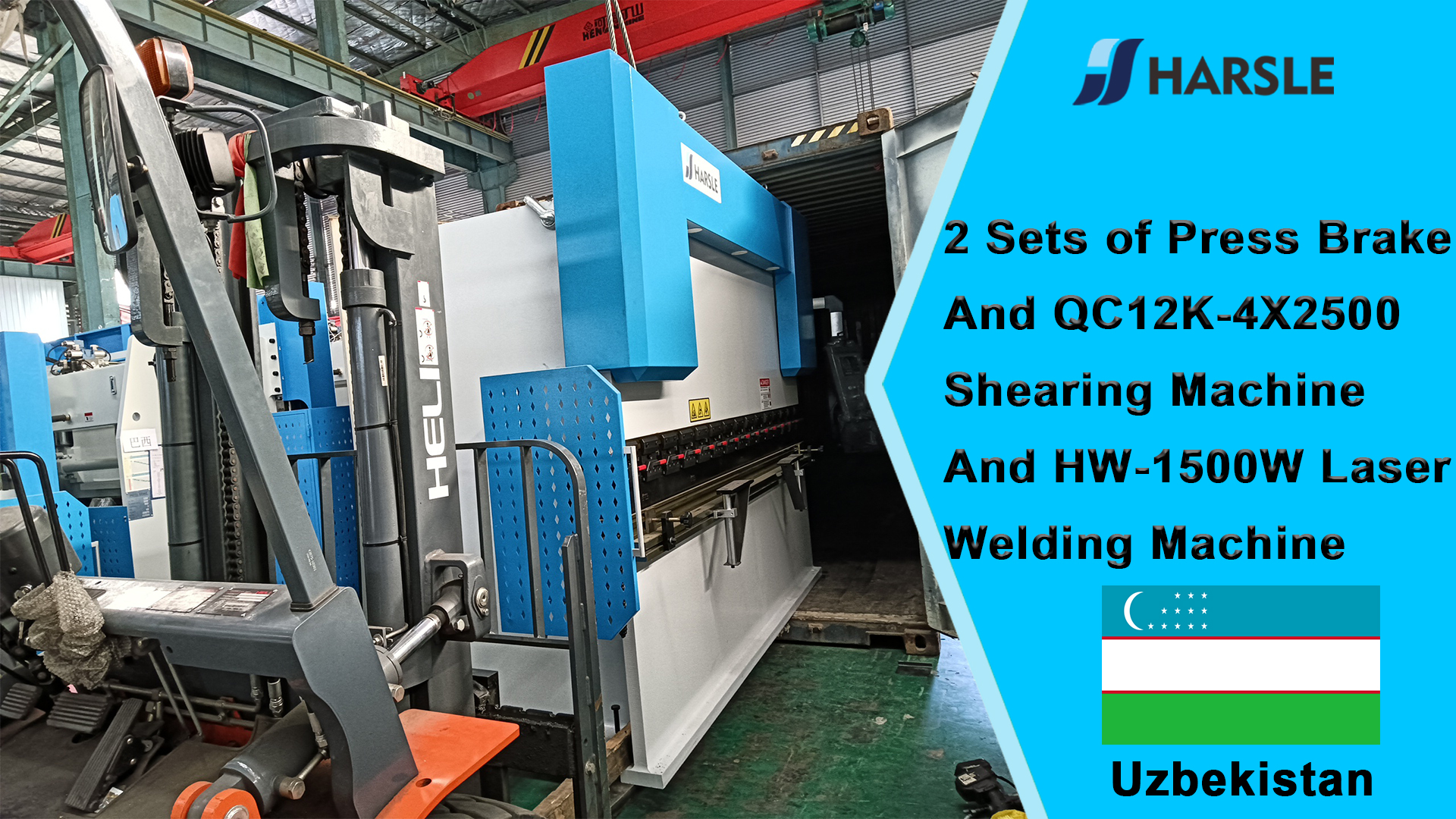 Oezbekistan-2 sets kantpers en QC12K-4X2500 knipmachine en HW-1500W laserlasmachine