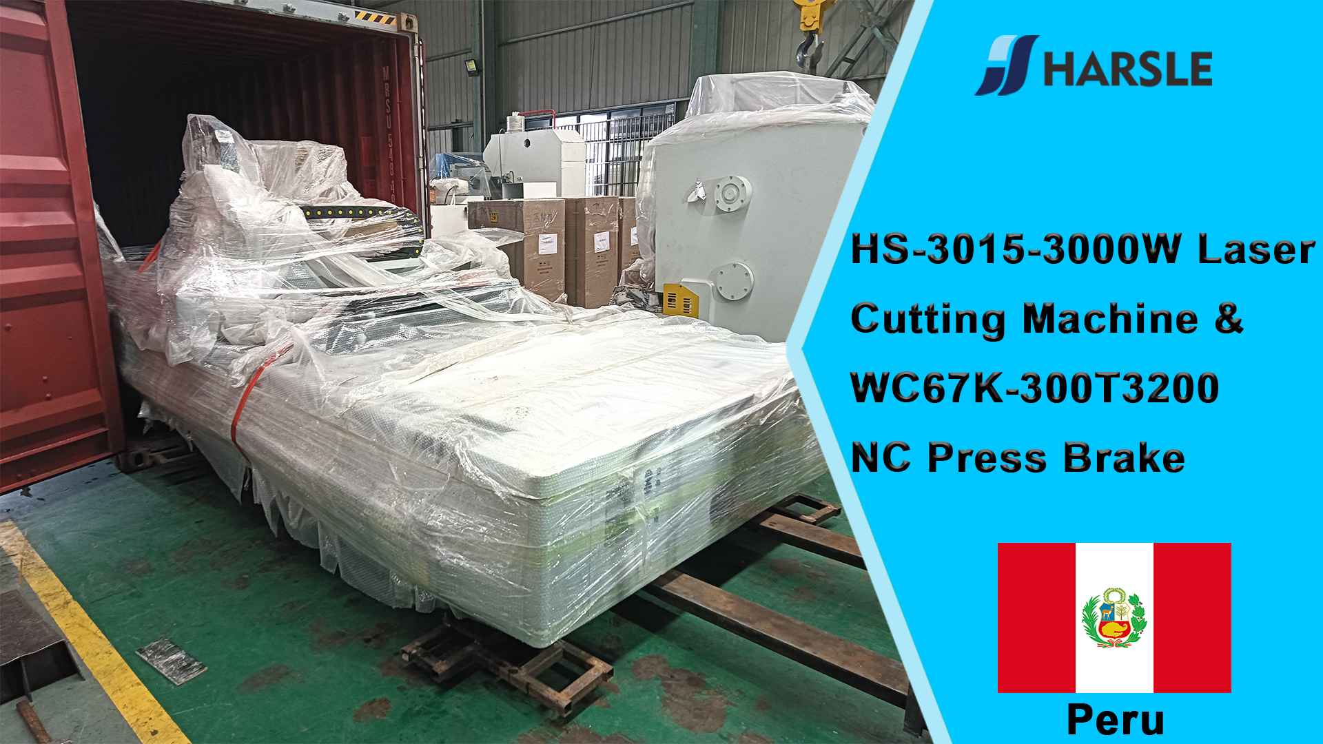 Peru-HS-3015-3000W lasersnijmachine en WC67K-300T3200 NC kantbank