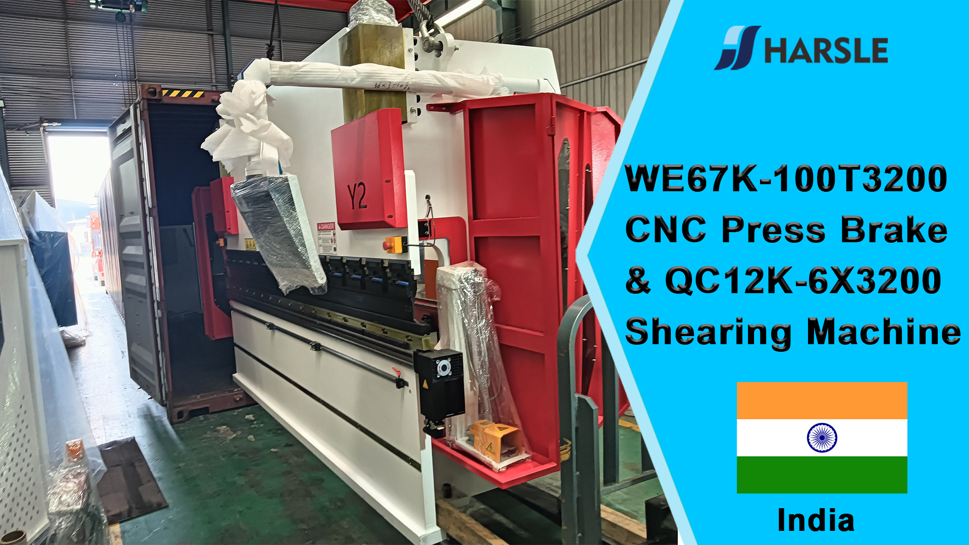 India-WE67K-100T3200 CNC kantbank en QC12K-6X3200 knipmachine