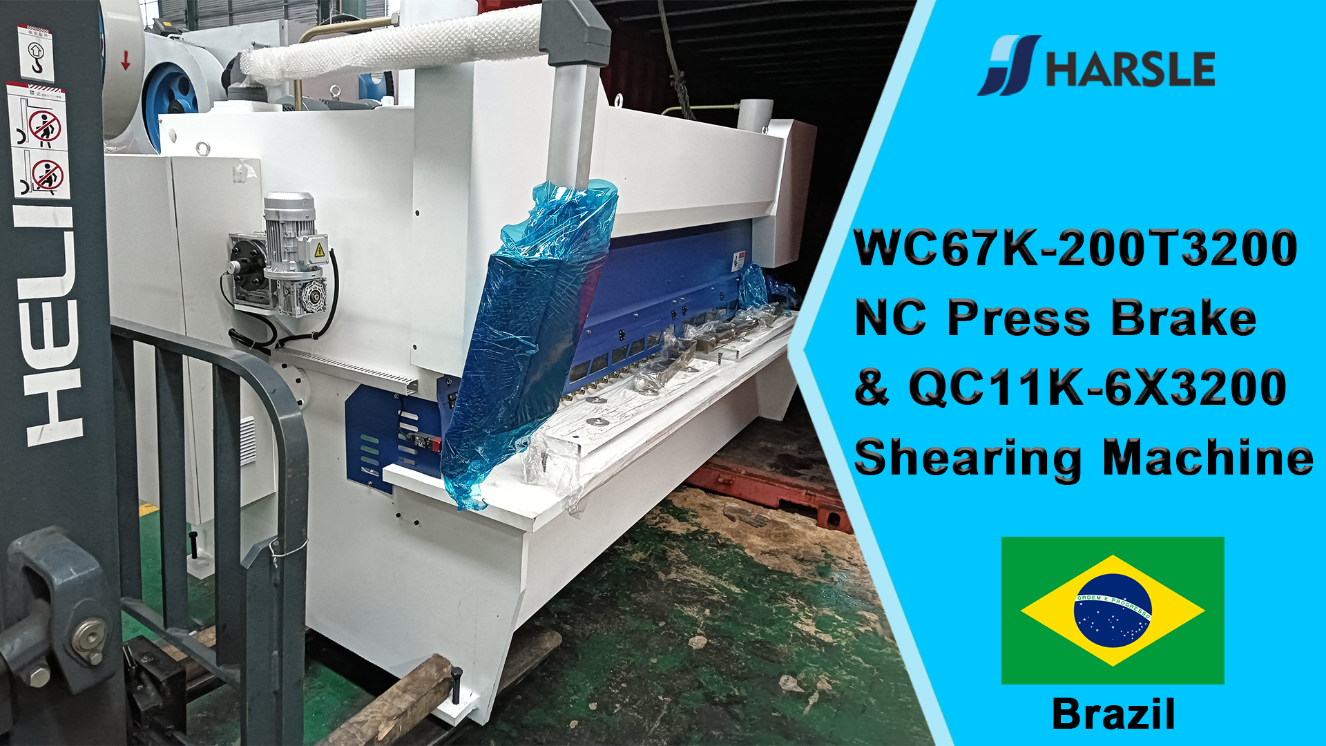 Brazilië-WC67K-200T3200 NC kantbank en QC11K-6X3200 knipmachine