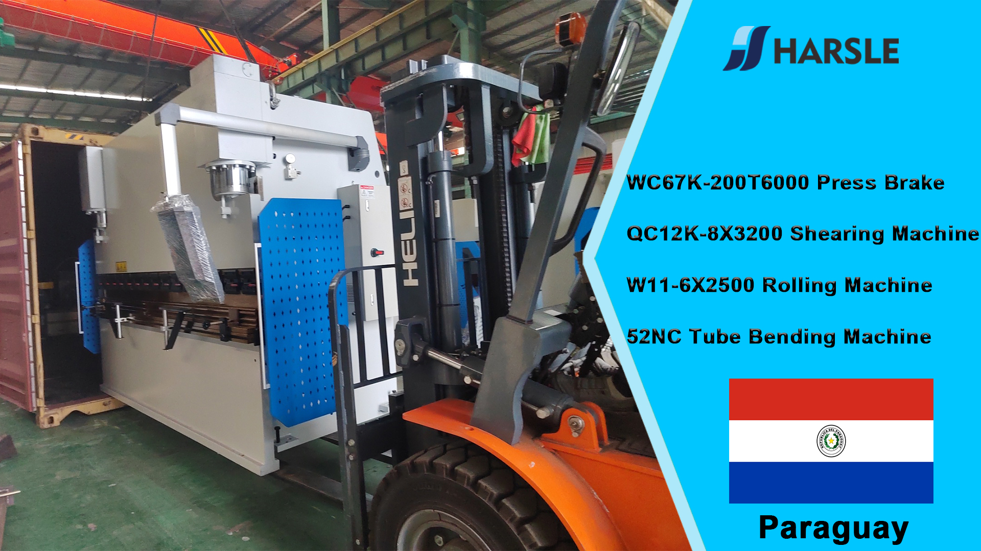 Paraguay-WC67K-200T6000 kantbank QC12K-8X3200 knipmachine W11-6X2500 rollende machine 52NC buisbuigmachine