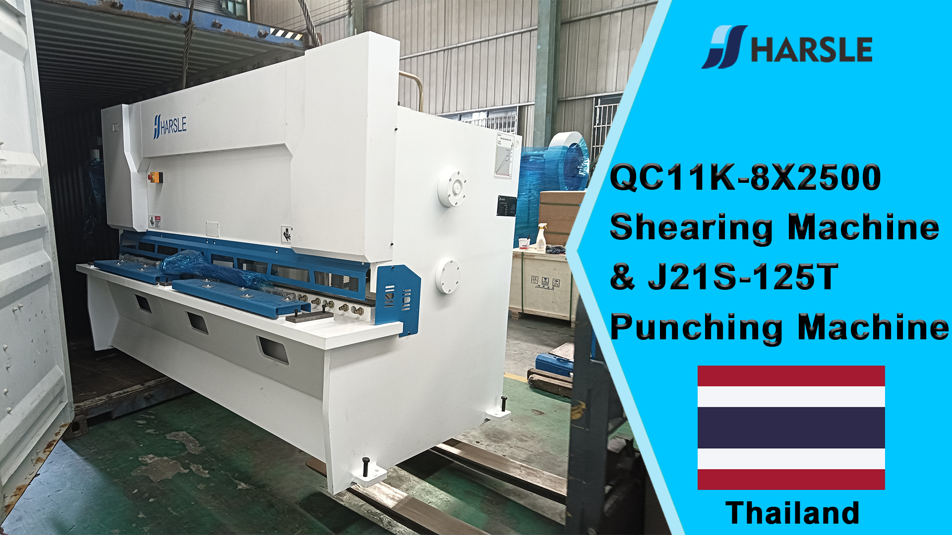 Thailand-QC11K-8X2500 knipmachine en J21S-125T ponsmachine