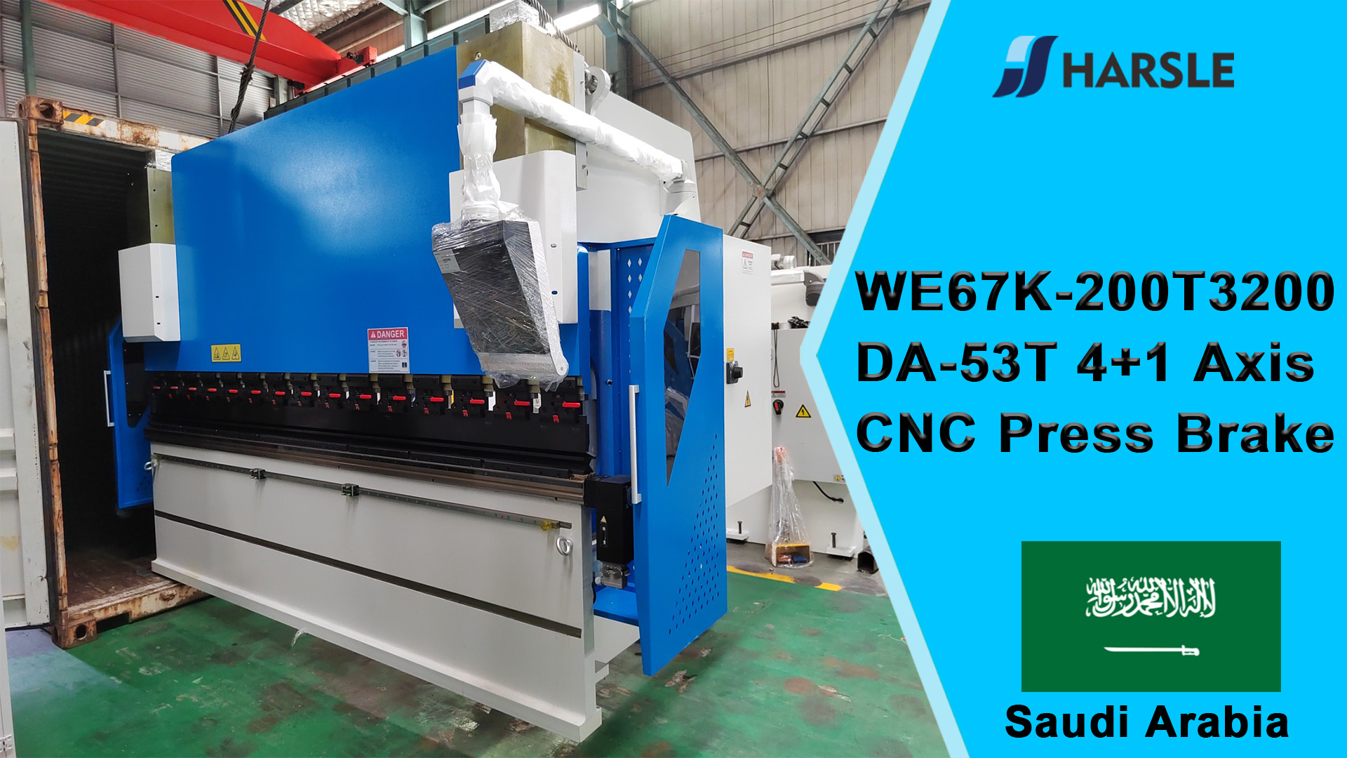 Saoedi-Arabië-WE67K-200T3200 DA-53T 4+1-assige CNC-afkantpers