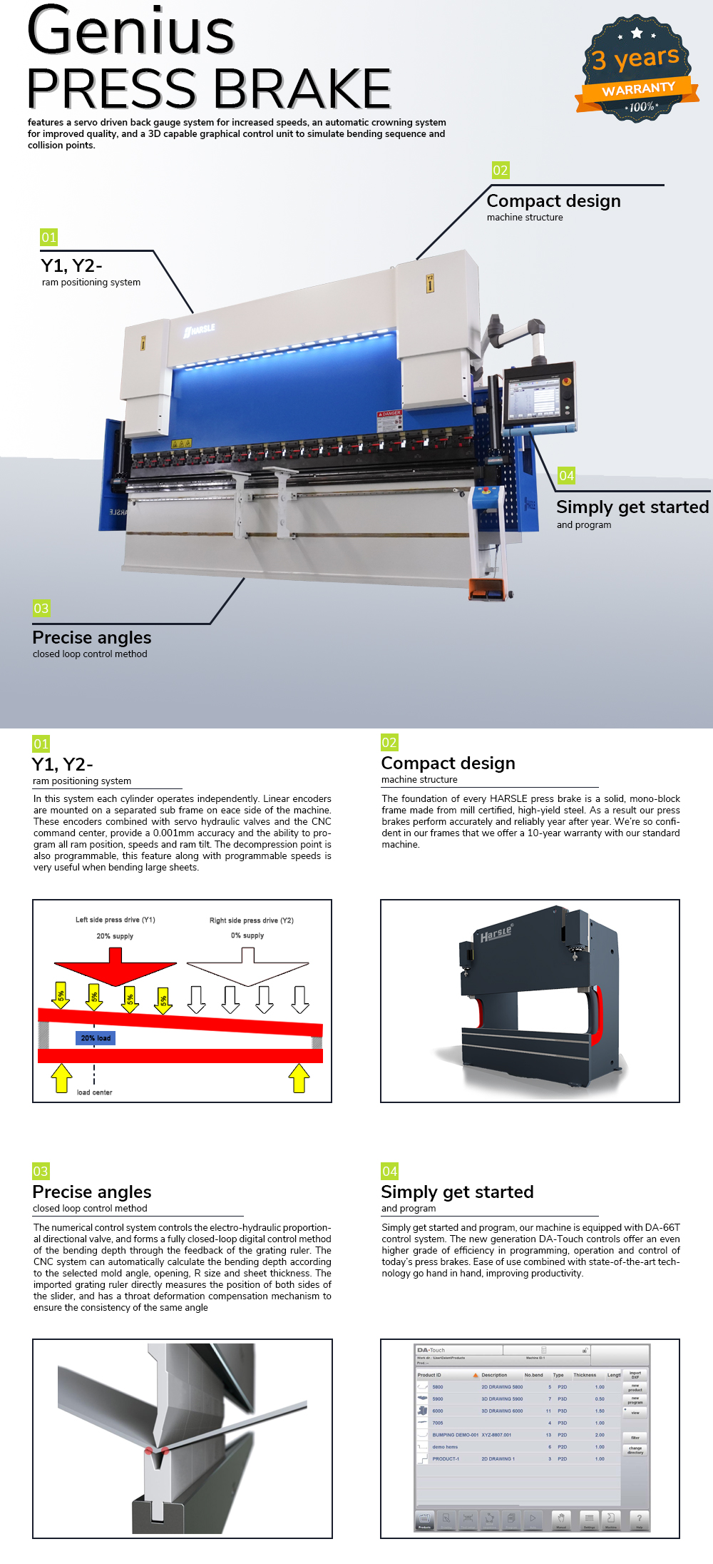 8+1 as 200T CNC-afkantpers