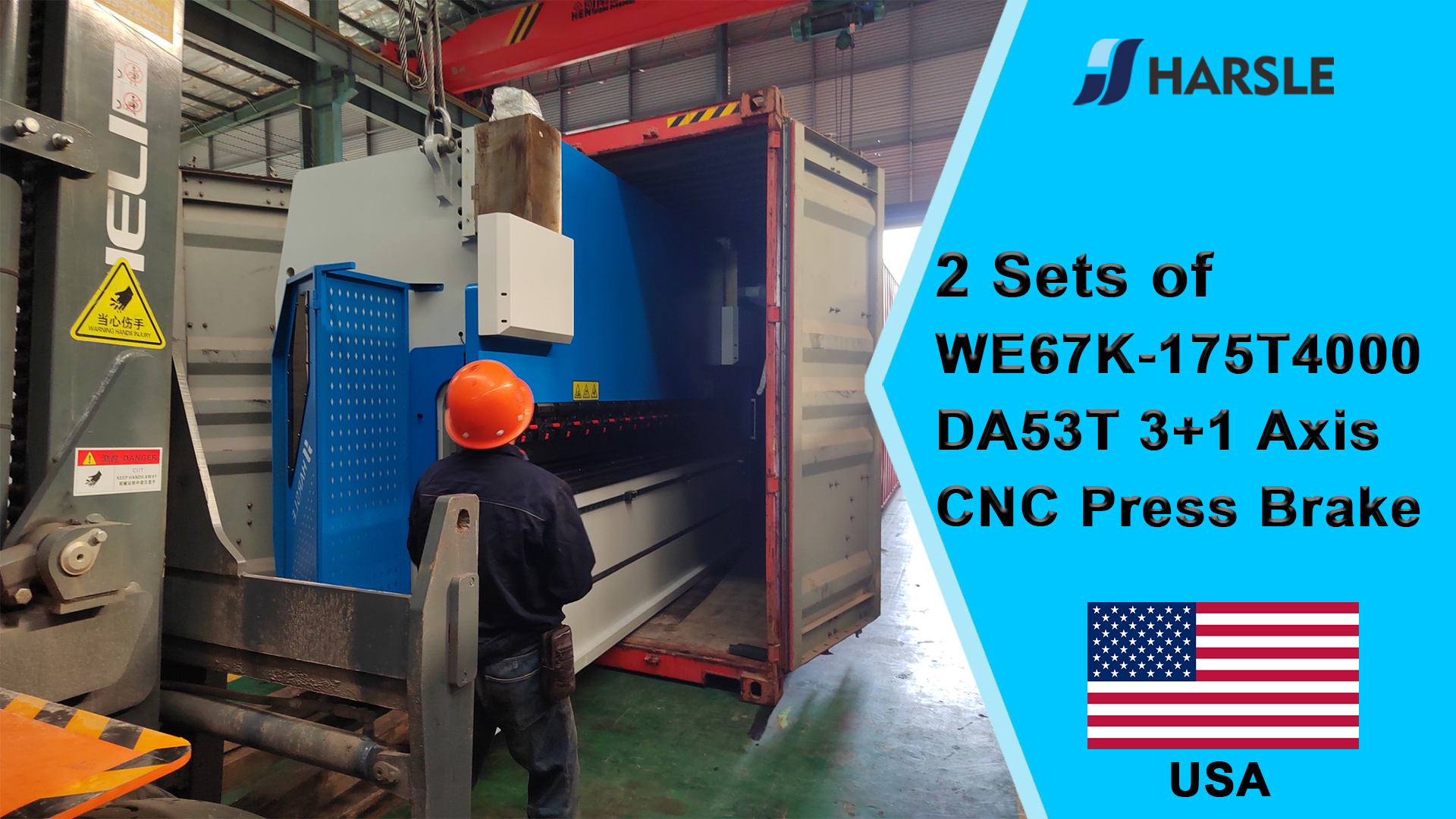 USA-2 sets WE67K-175T4000 DA53T 3+1-assige CNC-afkantpers