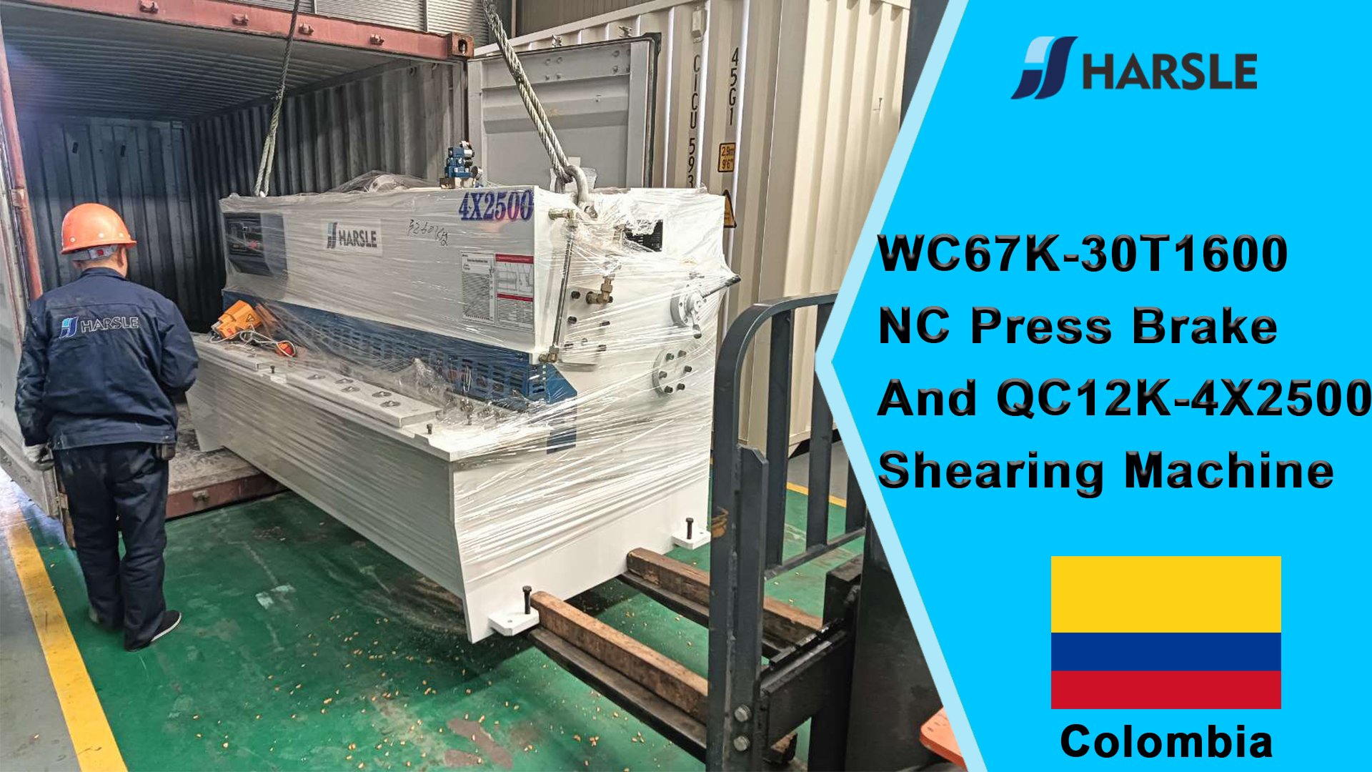 Colombia-WC67K-30T1600 NC kantpers en QC12K-4X2500 knipmachine