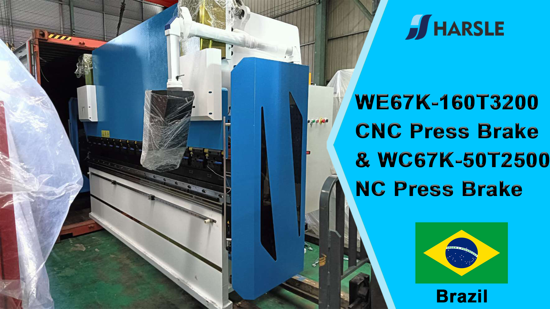 Brazilië-WE67K-160T3200 CNC-afkantpers en WC67K-50T2500 NC-afkantpers