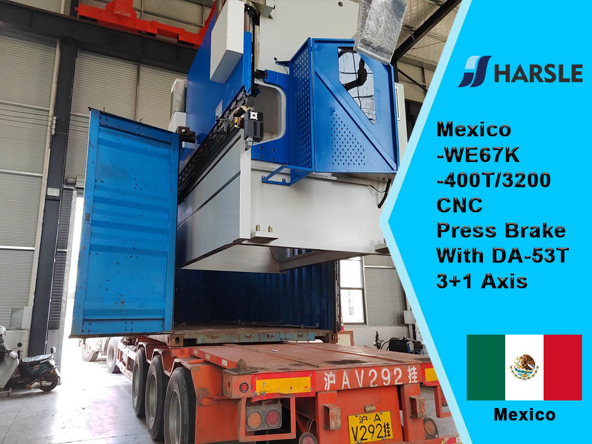 Mexico-WE67K-400T/3200 CNC Drukrem met DA-53T 3+1 Axis