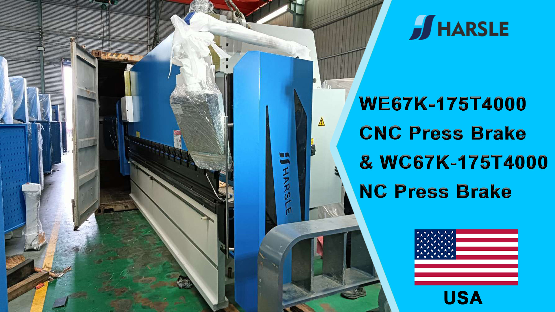 USA-WE67K-175T4000 CNC-afkantpers en WC67K-175T4000 NC-afkantpers