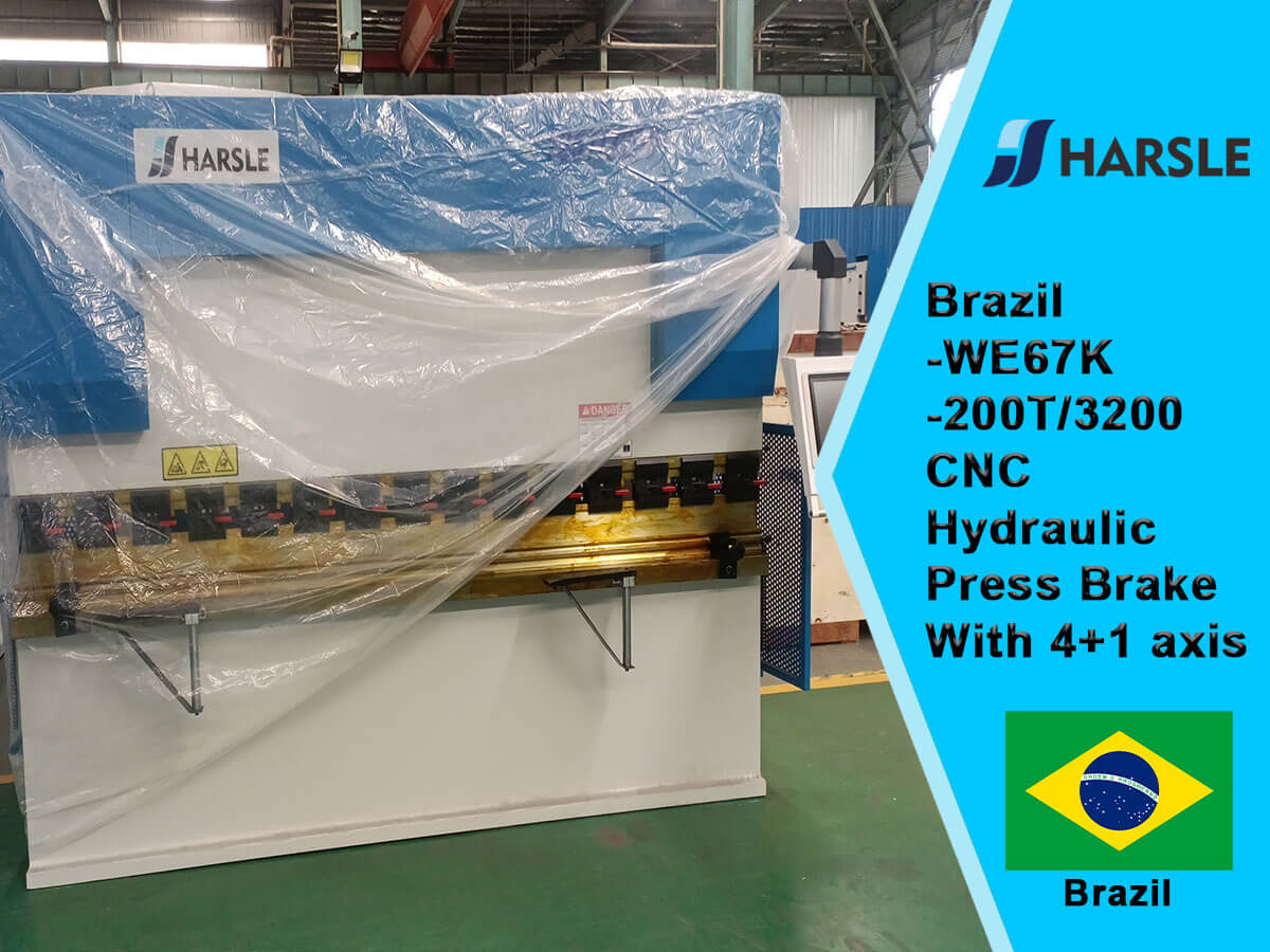 Brazilië-WE67K-200T/3200 CNC Hydraulische persrem met 4+1 as