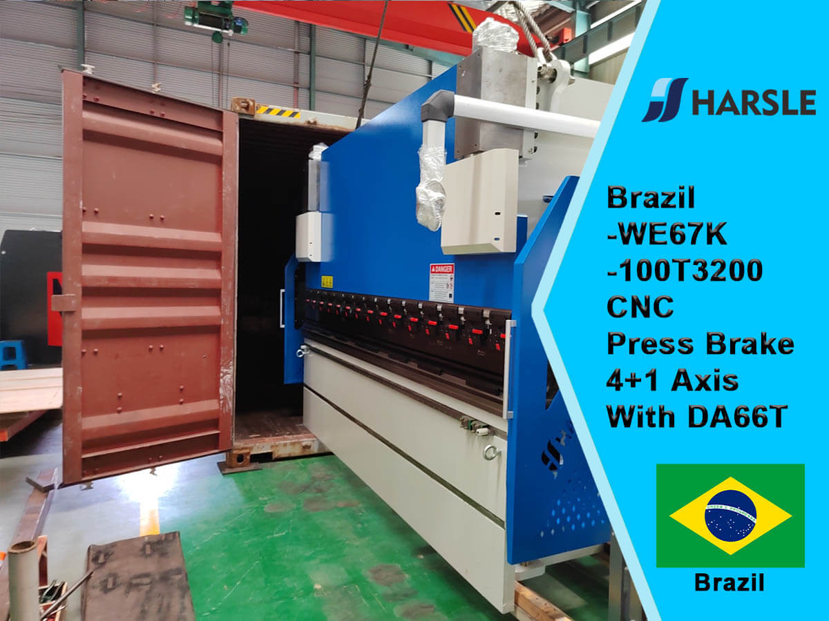 Brazilië-WE67K-100T/3200 CNC Drukrem 4+1 as met DA66T