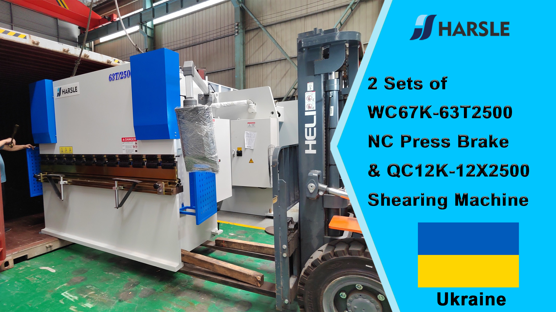 Oekraïne-2 sets van WC67K-63T2500 NC kantpers & QC12K-12X2500 knipmachine