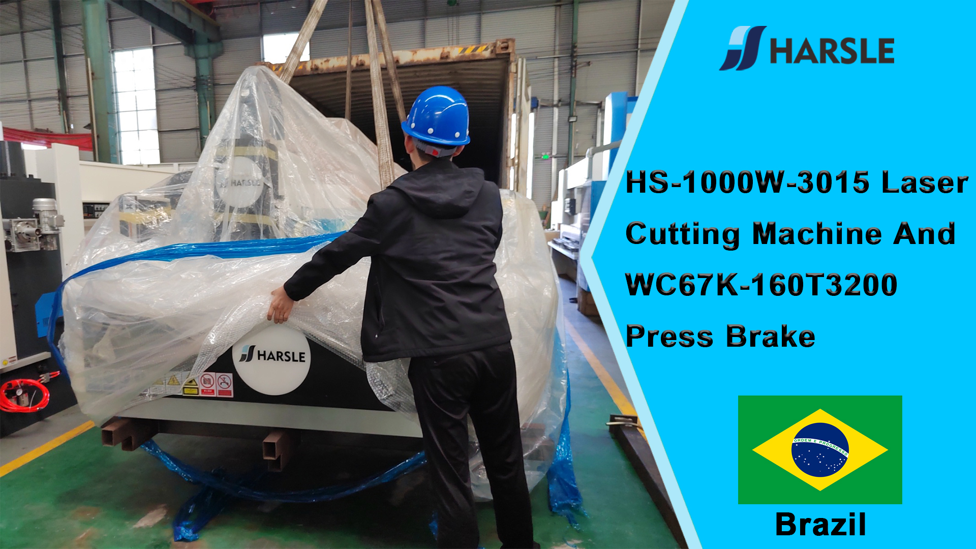 Brazilië-HS-1000W-3015 lasersnijmachine en WC67K-160T3200 kantbank