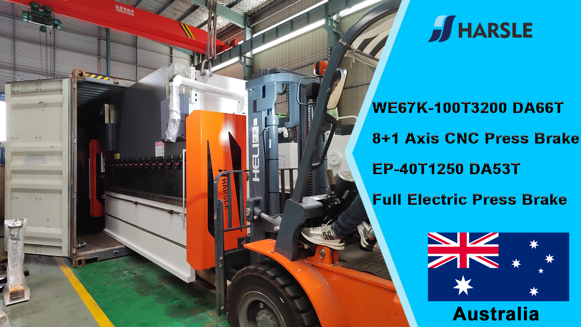 Australia-WE67K-100T3200 DA66T 8 + 1 Axis CNC-afkantpers EP-40T1250 DA53T Volledig elektrische kantbank