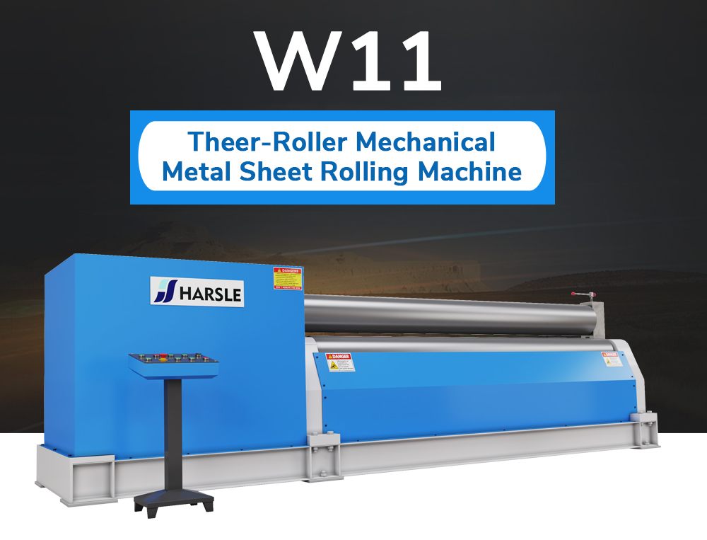 Mechanische plaatwalsmachine met 3 rollen