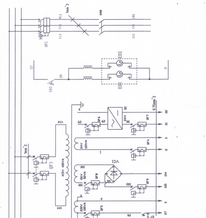 hydraulische knipmachine tekening