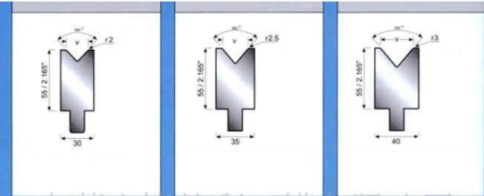 Welke minimumbuigingsradius omvang van de kantpers (2)